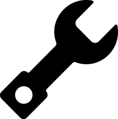 Mechanic Tool Black And White Svg Vector, Free Vectors File